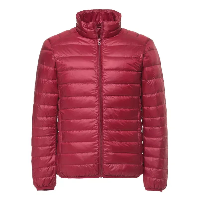 New2022 Wang Men's Duck Down Jacket 2019 New Autumn Winter Men Fashion Casual Light Collar Coat Brand Clothes Black Red Navy