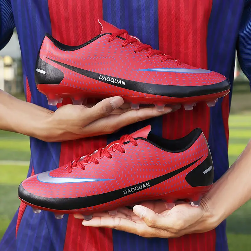 Football Boots Kids 2021 Lightweight Outdoor Breathable Soccer Shoes For Boys Ankle Training Sports Sneakers Non Slip Fg