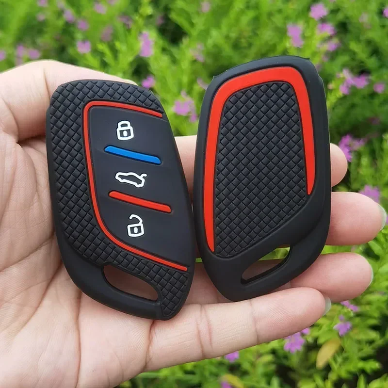 Силиконовый чехол для ключа с 3 кнопками MG 4 2023 Mg4 Ev HS GT ZS EV ZX MG5 MG6 Roewe RX3 RX5 RX8 ERX5 I6 I5