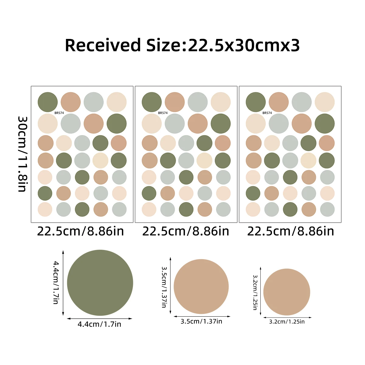 

Водонепроницаемые наклейки для стен BRUP, мультяшные точки