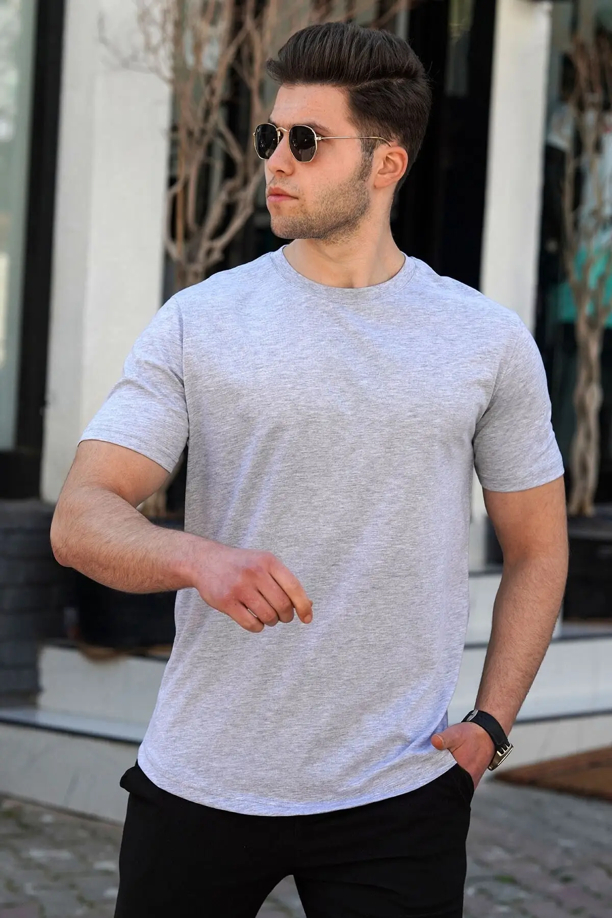 

Men's Gray T-Shirt Men's T-Shirts Sport Stylish 2021