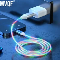 mvqf flow luminous 3in1 usb cable for iphone 13 12 11 pro 3in1 2in1 lighting micro usb type c 8 pin charger for huawei xiaomi 1m