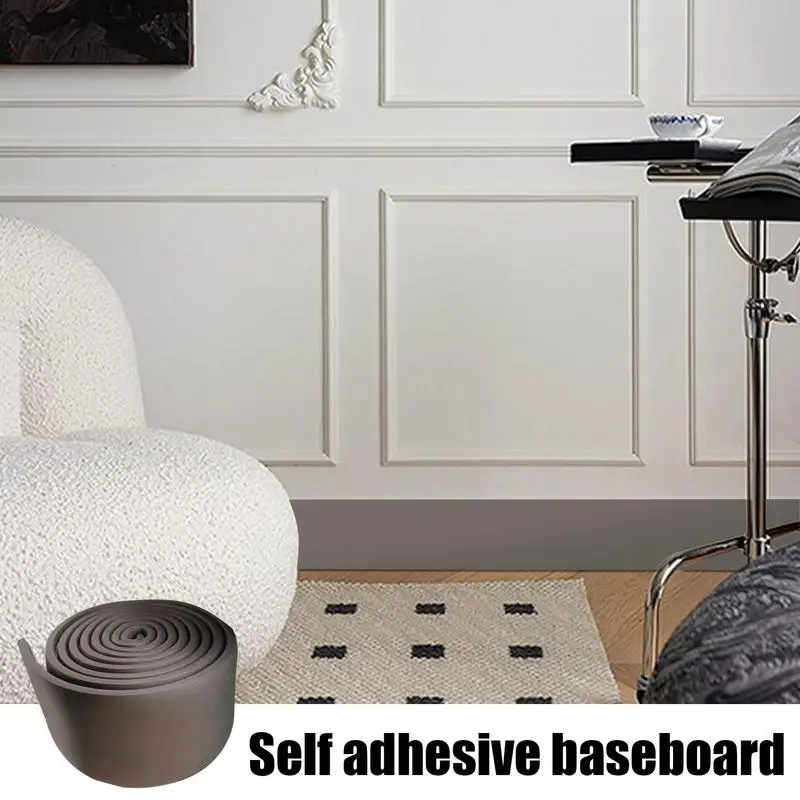 Плинтус молдинговая отделка противоударный настенный угловой самоклеящийся