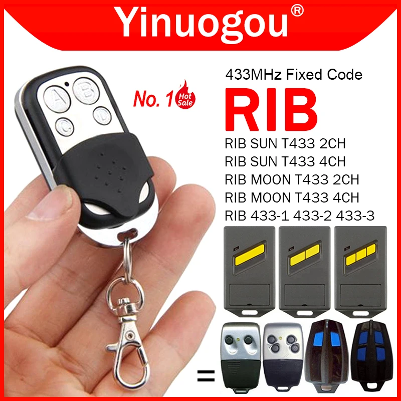 RIB SUN MOON T433 2CH 4CH 433-1 433-2 433-3 Дубликатор пульта дистанционного управления гаражными