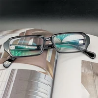 zerosun rectangle eyeglasses frame male women small narrow glasses acetate for prescription spectacles receipt myopia optical