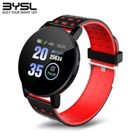bysl 119 plus smart watch heart rate smart bracelet wristband sports watches band waterproof smartwatch android with alarm clock