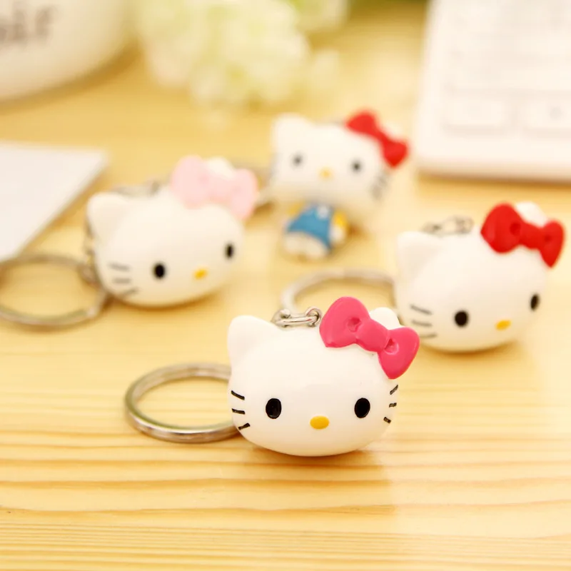 

Hello Kitty Keychain Key Chain Key Pendants Cartoon Cute Keychain Ceramic Hangings Accessories