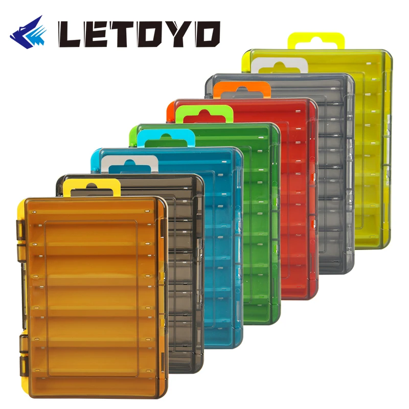 

LETOYO Fishing Box 12 Compartment Mini Squid Jig Lure Case Double Sided Fishing Lure Tackle Box Fishing Accessories Hook Storage