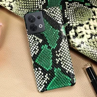 Leather Phone Case For OPPO Find X3 x5 pro Reno 8 7 6 5 4  3 Pro Ace A5 A9 2020 A11X K3 K5 K10 Pro python pattern phone case