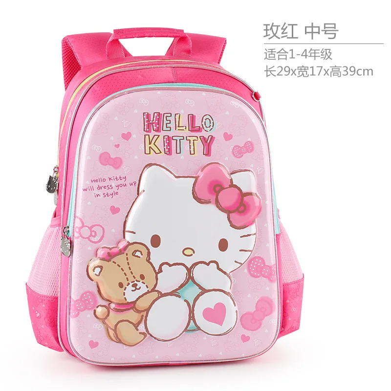 Hello Kitty Primary School Bag Girls Cute Princess Backpack Little Girl Burden-Free Spine-Protective Asian Backpack Kids Girls