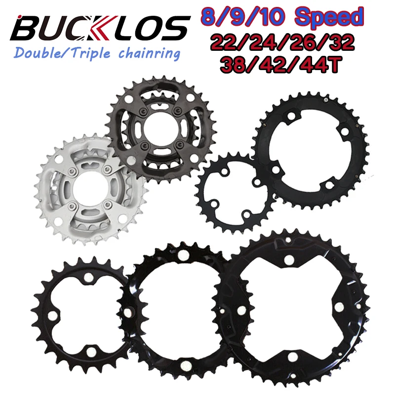 

64/104BCD Bike Chainring Double/Triple Speed MTB Chainwheel 22/24/26/32/38/42/44T Mountain Bike Chain Ring Bicycle Parts