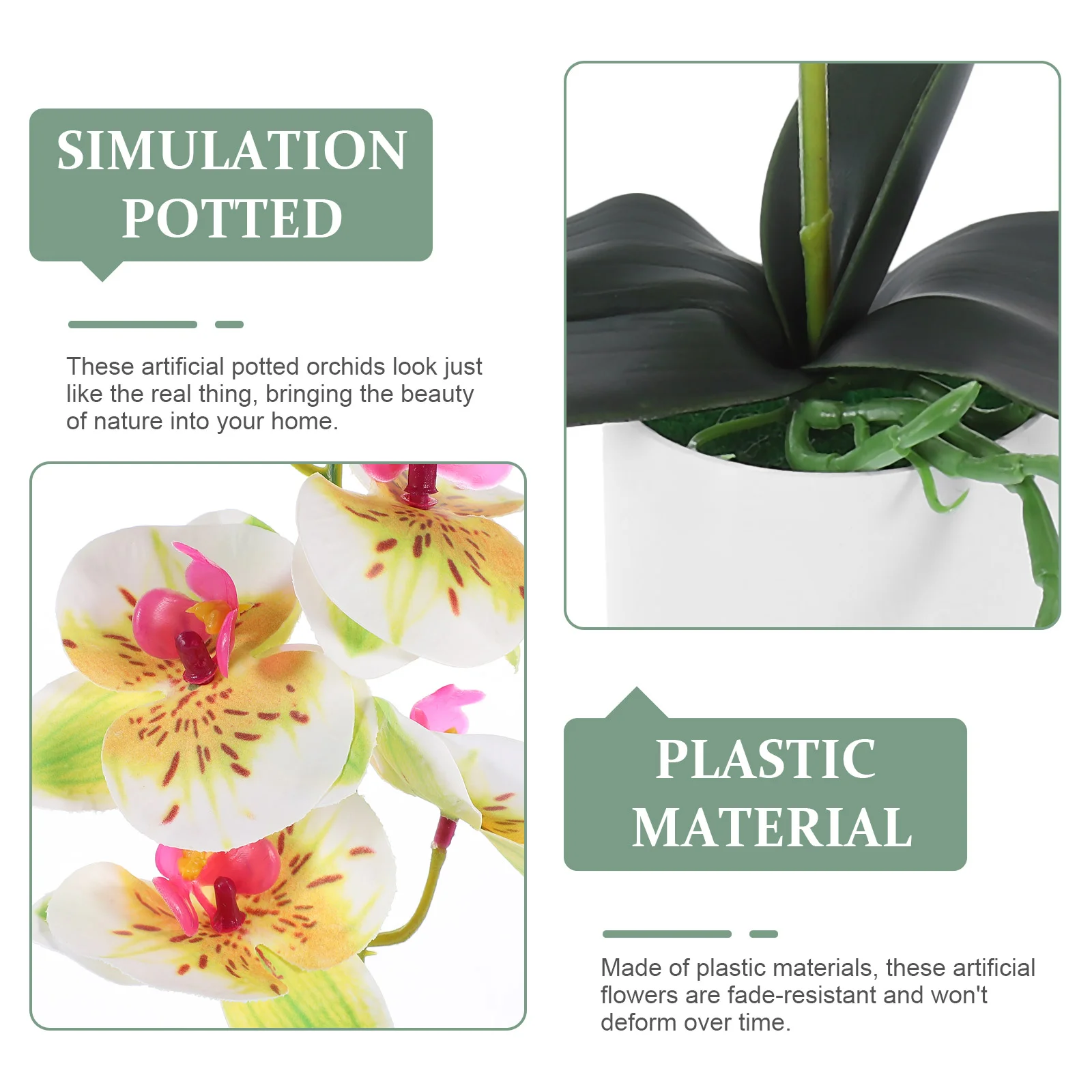 Садовые настольные украшения 5 шт. искусственные растения в горшках