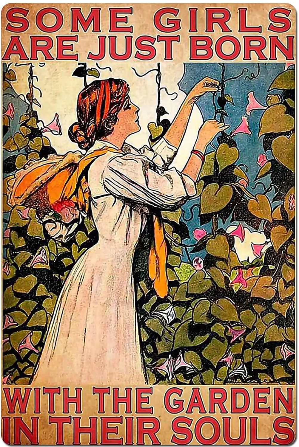 

Ретро-художественный металлический жестяной знак в стиле девушек, некоторые девушки только что родились, плакат в ретро стиле, настенный ху...