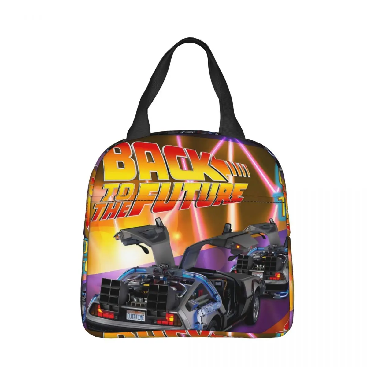 

Outatime Tour Lunch Bag box Movie Back To The Future Children Aluminum Bag Foil Portable Lunchbox