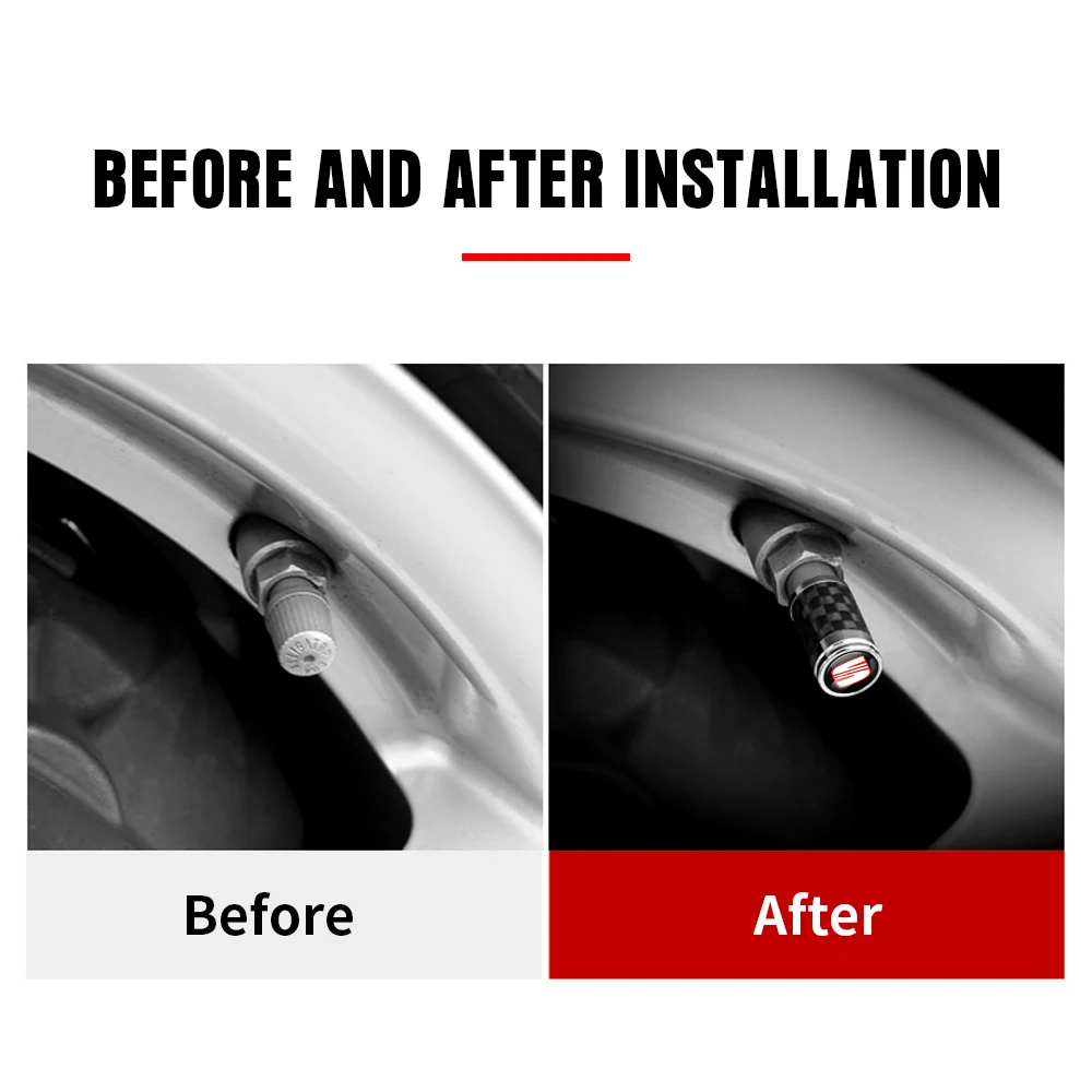 4 шт. автомобильные колпачки для клапанов шин из углеродного волокна значки