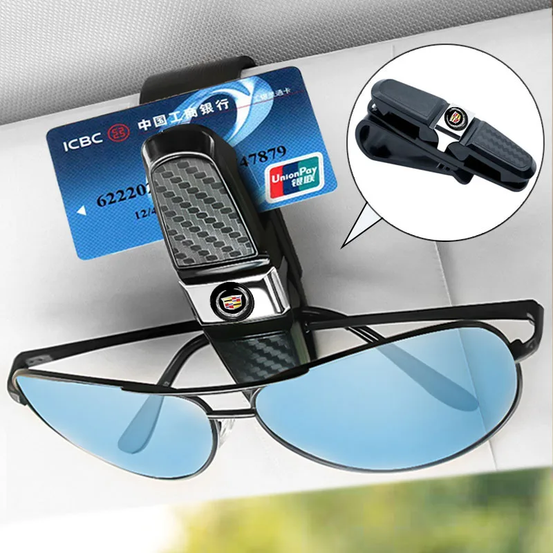 

1PCS Car Sun Visor Glasses Holder Multi-Function for Cadillac Escalade XT4 XT5 XTS SRX CT4 CT5 CT6 ATS CTS SLS XLR Accessories