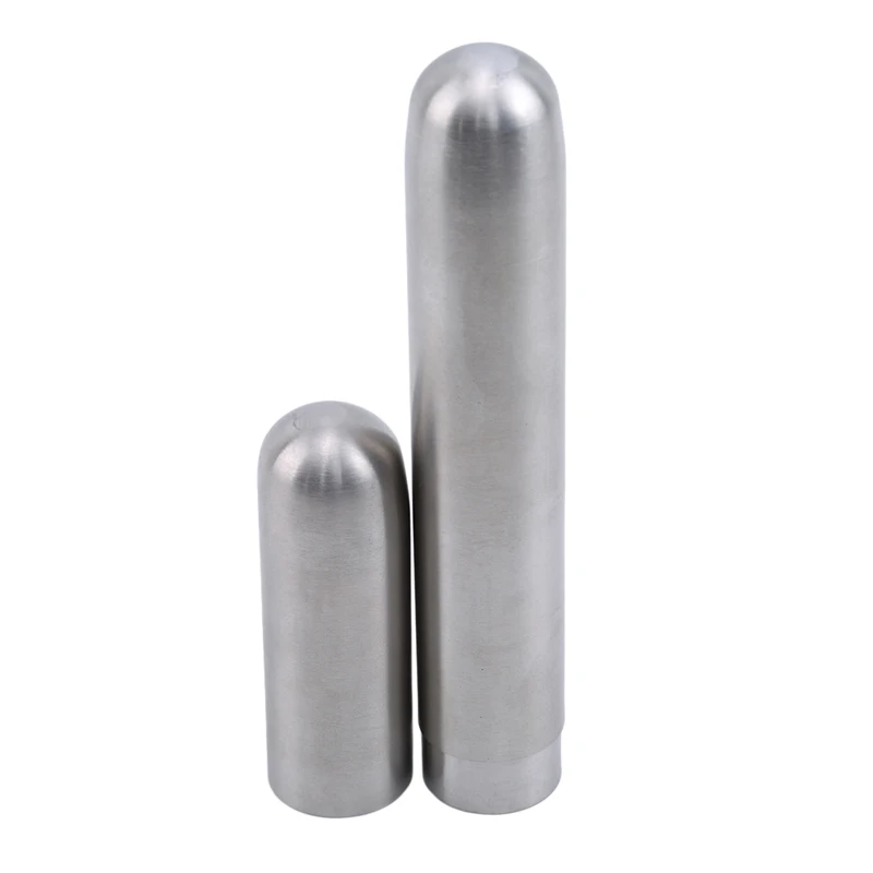Фото Portable Stainless Steel Cigar Tube Exquisite Polished Cigar Case Single Pipe Smoking Set Cuban Cigar Cover Storage Tube №3
