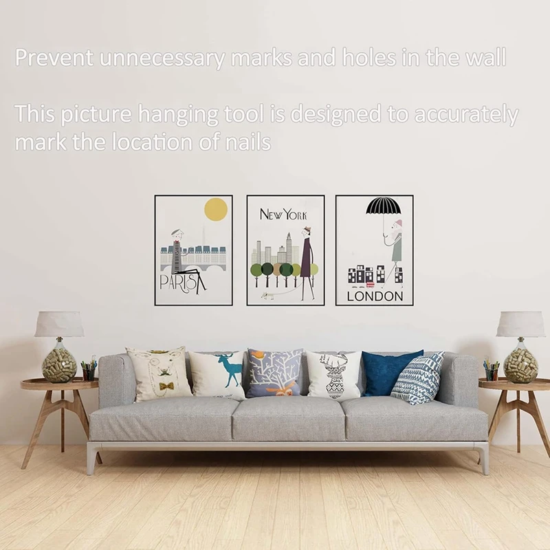 Инструмент для подвешивания картин набор Goodsnova с уровнем легкого изготовления