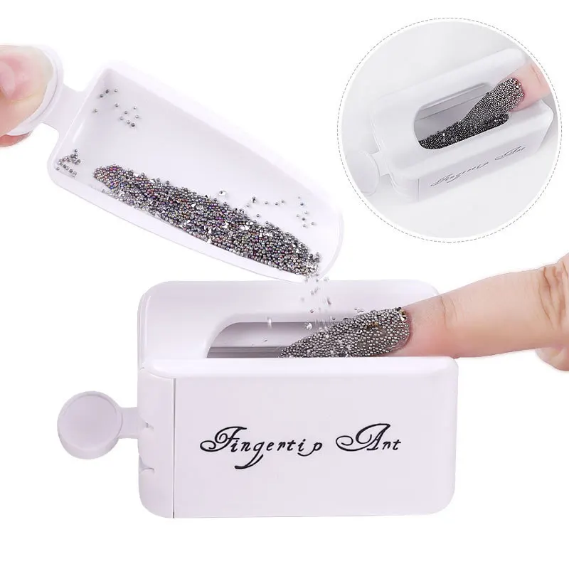 

Double Layer Glitter Dipping Powder Drill Nail Art Manicure Tools Profesional Jewelry Recycling Box Storage Portable Container