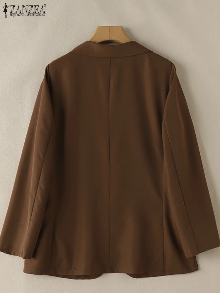 ZANZEA модный женский пиджак с длинными рукавами и лацканами осенние пальто