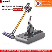 bonacell 21 6v 6000mah replacement battery for dyson v8 absolute handheld vacuum cleaner dyson v8 battery v8 series sv10 batteri