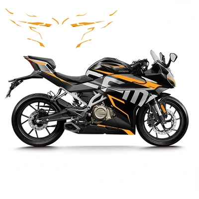 

For CFMOTO 250SR fuel tank side stickers motorcycle body decal accessories anti-skid waterproof Scratchproof edge stickers