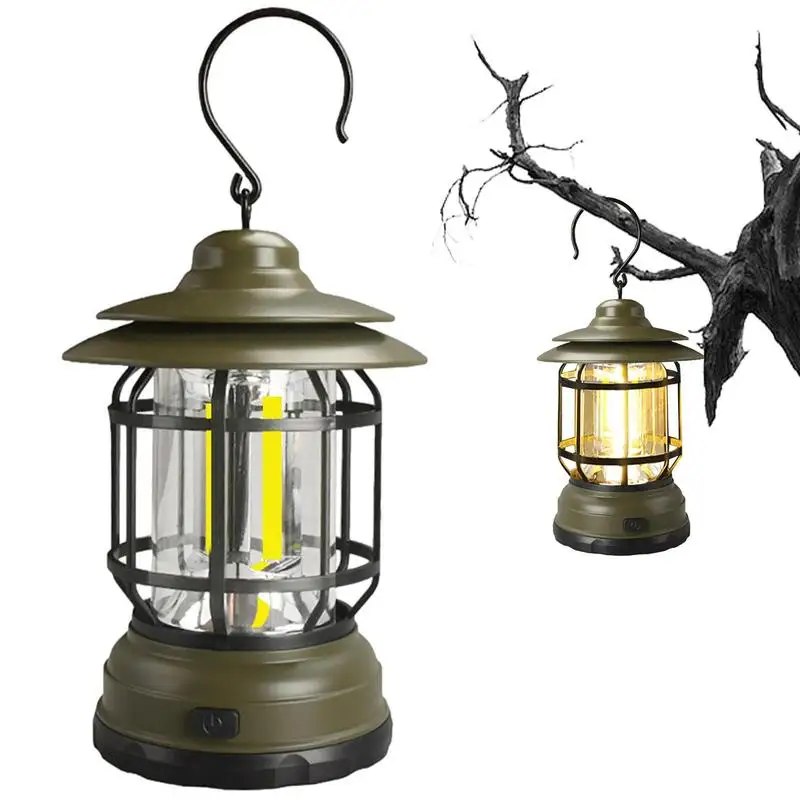 

Туристический фонарь, перезаряжаемая портативная Светодиодная лампа для кемпинга, 2 режима освещения, 300 лм, светосветильник лампа для пала...