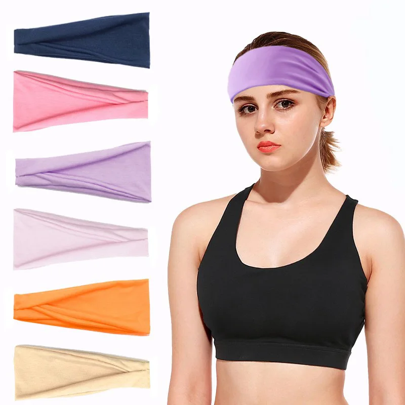 

wide brimmed sports headbands fitness running sweatbands men's headscarves, hair accessories women's yoga headbands wholesale