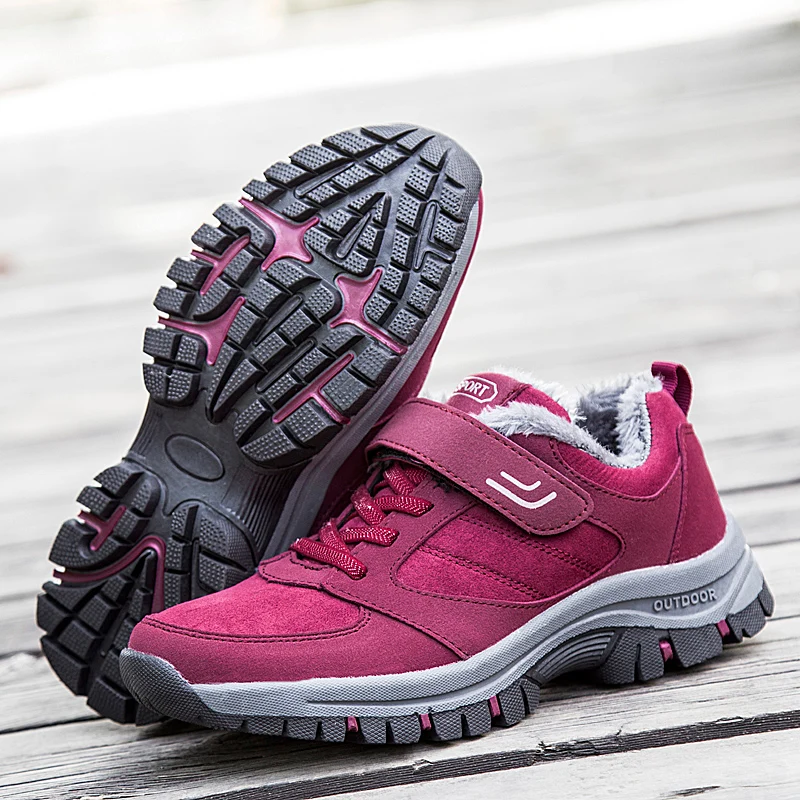 Outdoor Casual Shoes Men Women Walking Tennis Sports Shoes Plus Velvet Zapatos Mujer