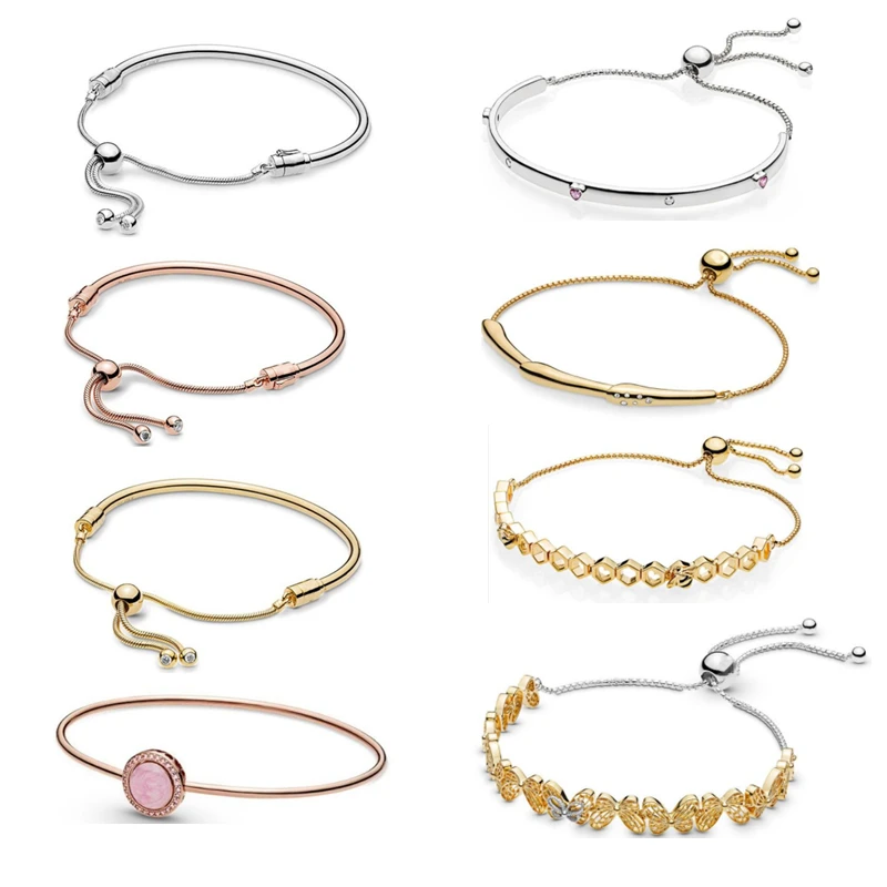 

100% 925 пробы серебряные ажурные бабочки моменты слайдер браслет Honeybee браслеты подходят на 925 оригинальные ювелирные изделия DIY