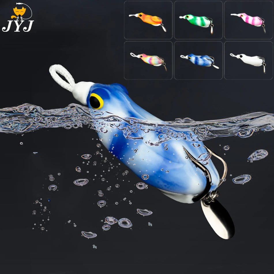 

Новинка, 6,5 см, 14,8 г, крючки для ядовитых лягушек с кровью, приманка в виде грозди, Мягкая приманка, пластиковая приманка для рыбалки, Topwater Ray ...