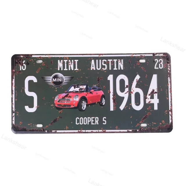 

Номерной знак в стиле ретро, 15 х30 см