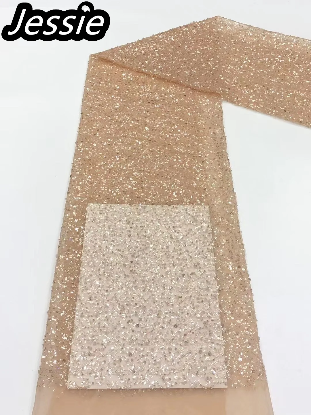 

Новейшая африканская комфортная мягкая кружевная сетчатая ткань для вечернего платья с крупными бусинами и блестками, 2023