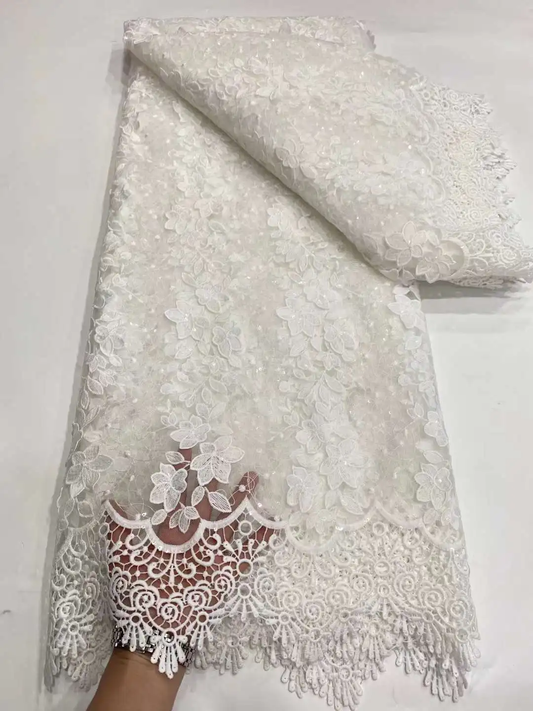 

Французская кружевная ткань 2022, высококачественное кружево с бусинами, новейшая африканская вышивка, тюль, кружевная ткань, нигерийское кр...