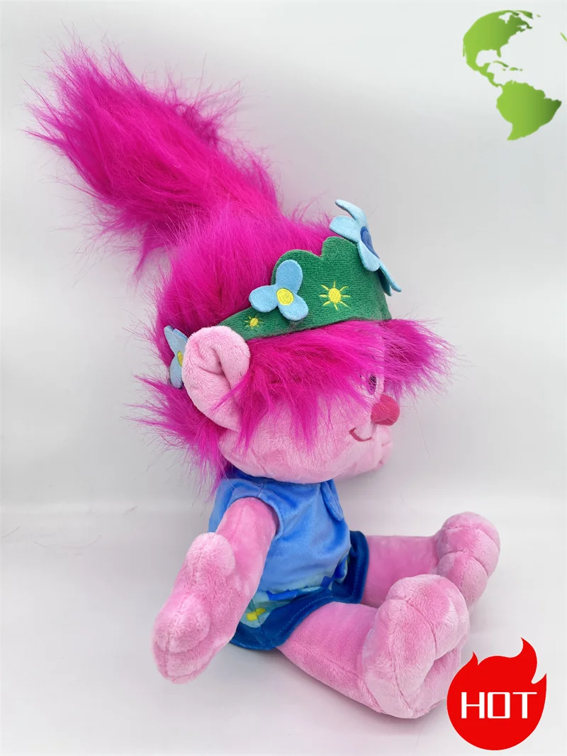 Большая плюшевая игрушка/кукла Тролли Poppy Branch детский подарок и сувенир