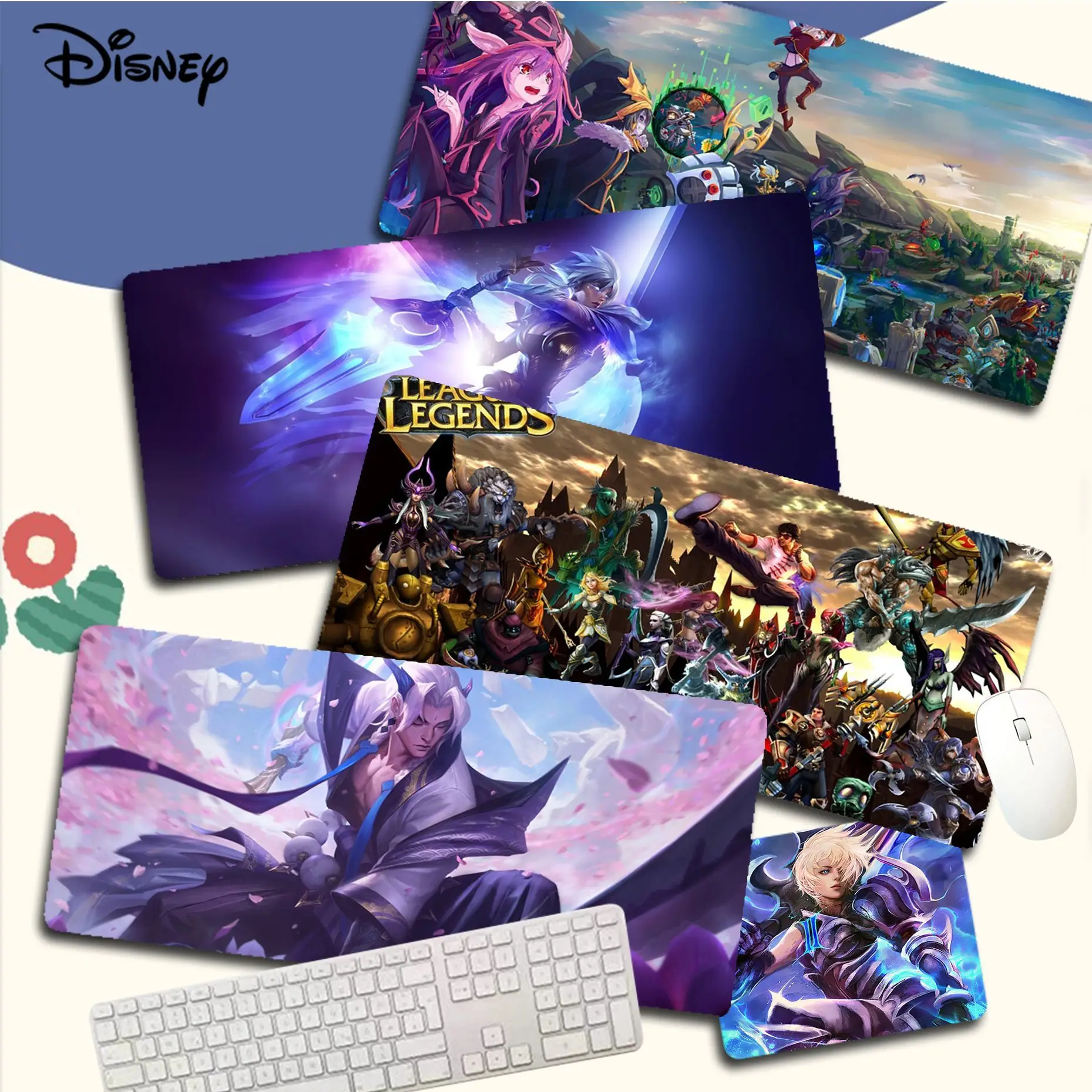 

Game L-League Of Legends Mousepad Funny Unique Desktop Pad Game Mousepad Size For Large Edge Locking Game Keyboard Pad