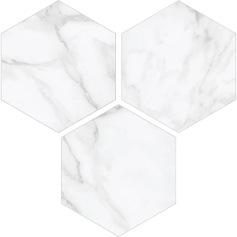 

DUTRIEUX home decorations Backsplash Tile for Kitchen Peel and Stick. Green Hexagon Marble Self Adhesive Wall Tile.