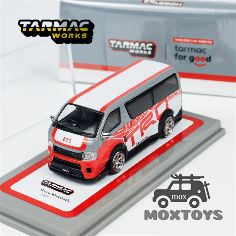 Модель автомобиля Tarmac Works 1:64 Hiace Widebody Red литая под давлением