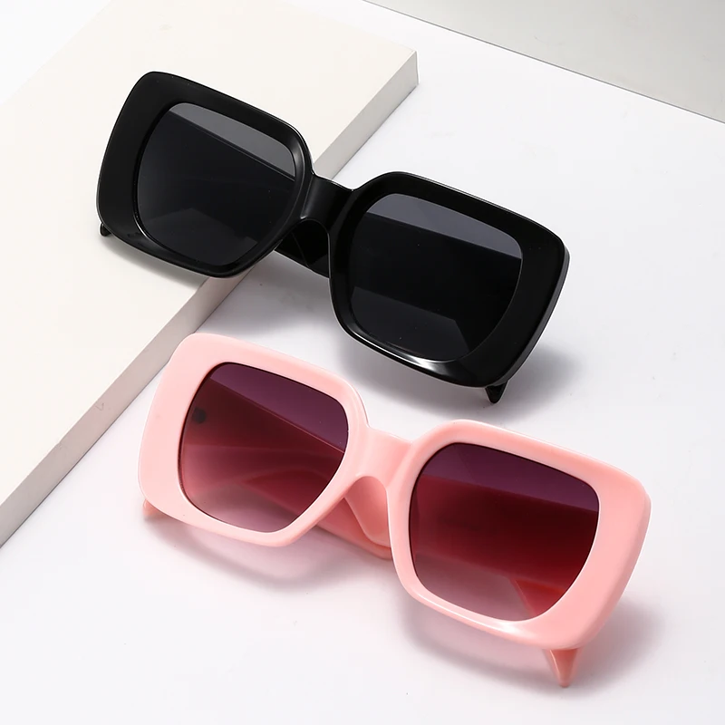 Модные Винтажные Солнцезащитные очки в большой оправе модные черные