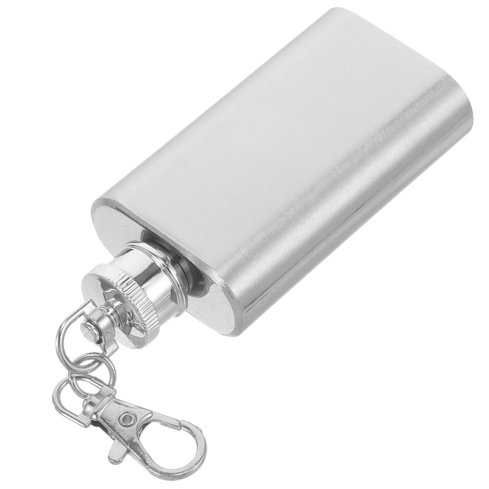 2-уровневая походная фляжка с плоской крышкой кувшин брелком из нержавеющей