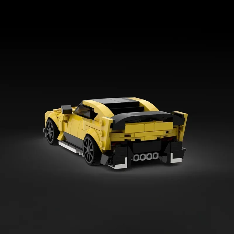 Модель чемпионов скоростных автомобилей Moc, строительные блоки, желтый супер спортивный автомобиль, кирпичи, сделай сам, сборка, строительная игрушка, праздничные подарки (art.: 3920cf2901cec) - 3920cf2901cec