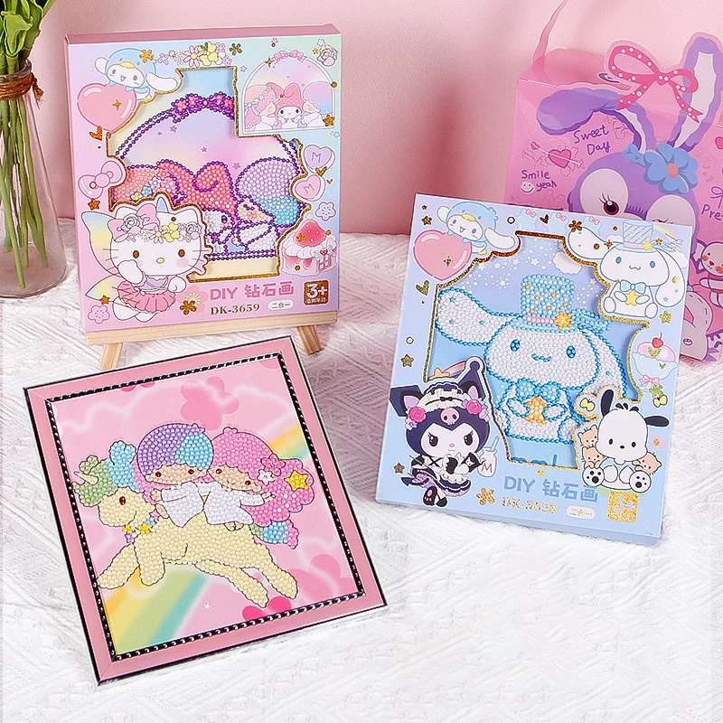 

Sanrio Mymelody Cinnamoroll Purin Children's Diamond Painting Students' Handmade Diy Diamond Painting Creative Diamond Painting