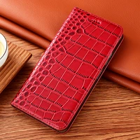 magnetic flip phone case for xiaomi redmi 10x pro 5g case redmi 10 prime crocodile pattern leather phone case