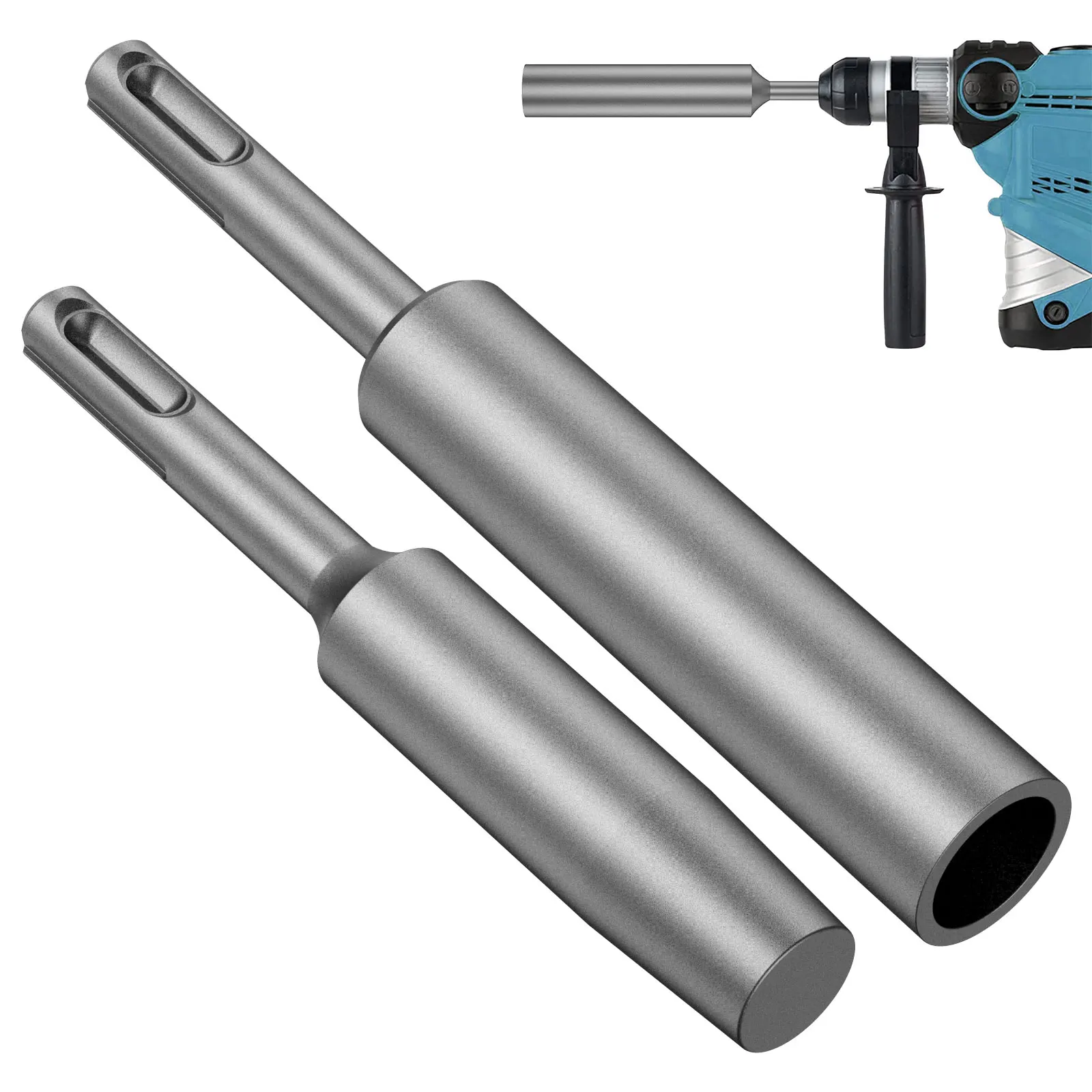 

2 Pcs Ground Rod Driver 15mm/25mm SDS-Plus Ground Rod Driver Tool Kit with Rotary Hammer for 5/8inch and 3/4inch Ground Rods