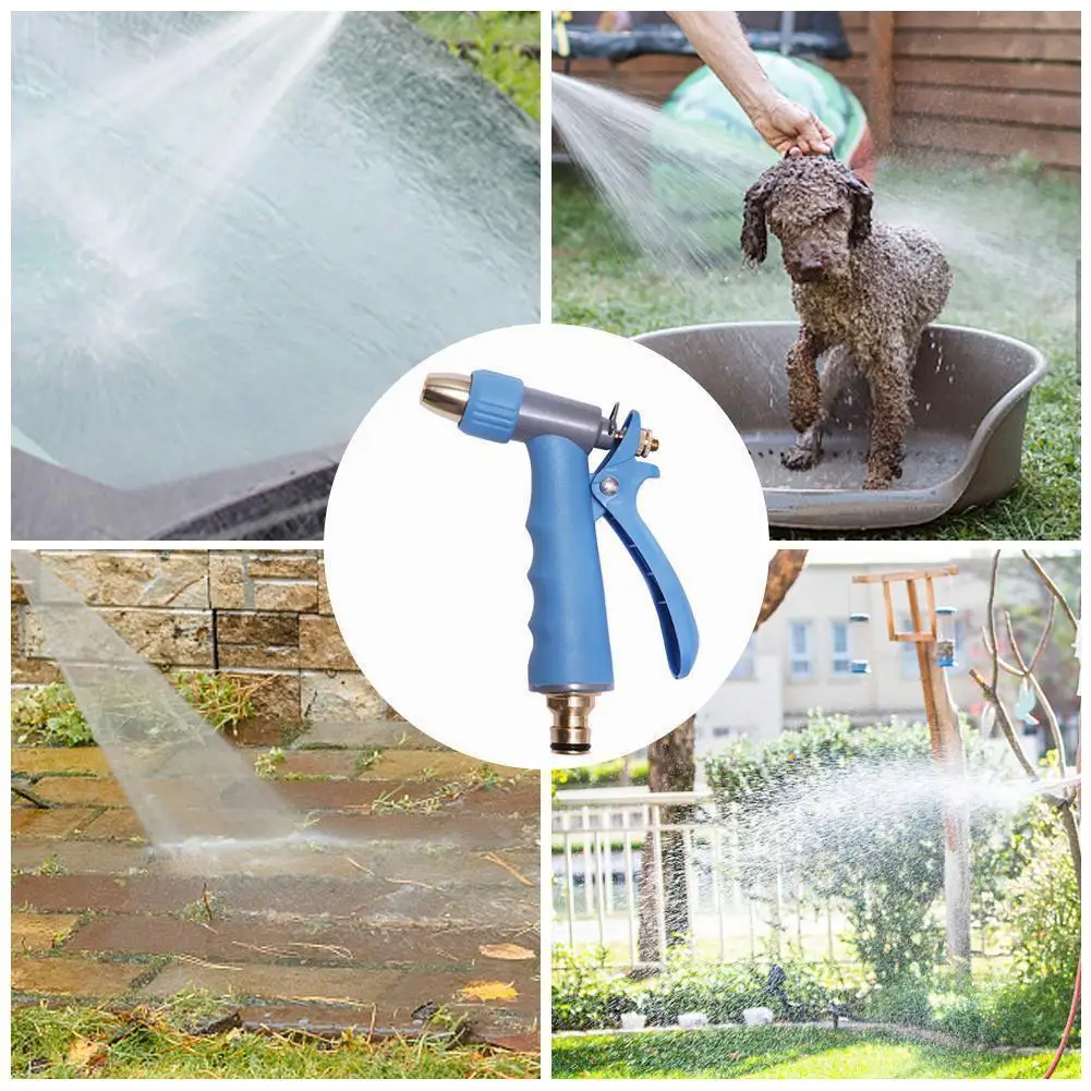 

High Pressure Nozzle Water Gun Home Car Wash Cleaning Watering And Metal Bucket Sprinkler Garden Wash Water Car Garden Lawn L6O4