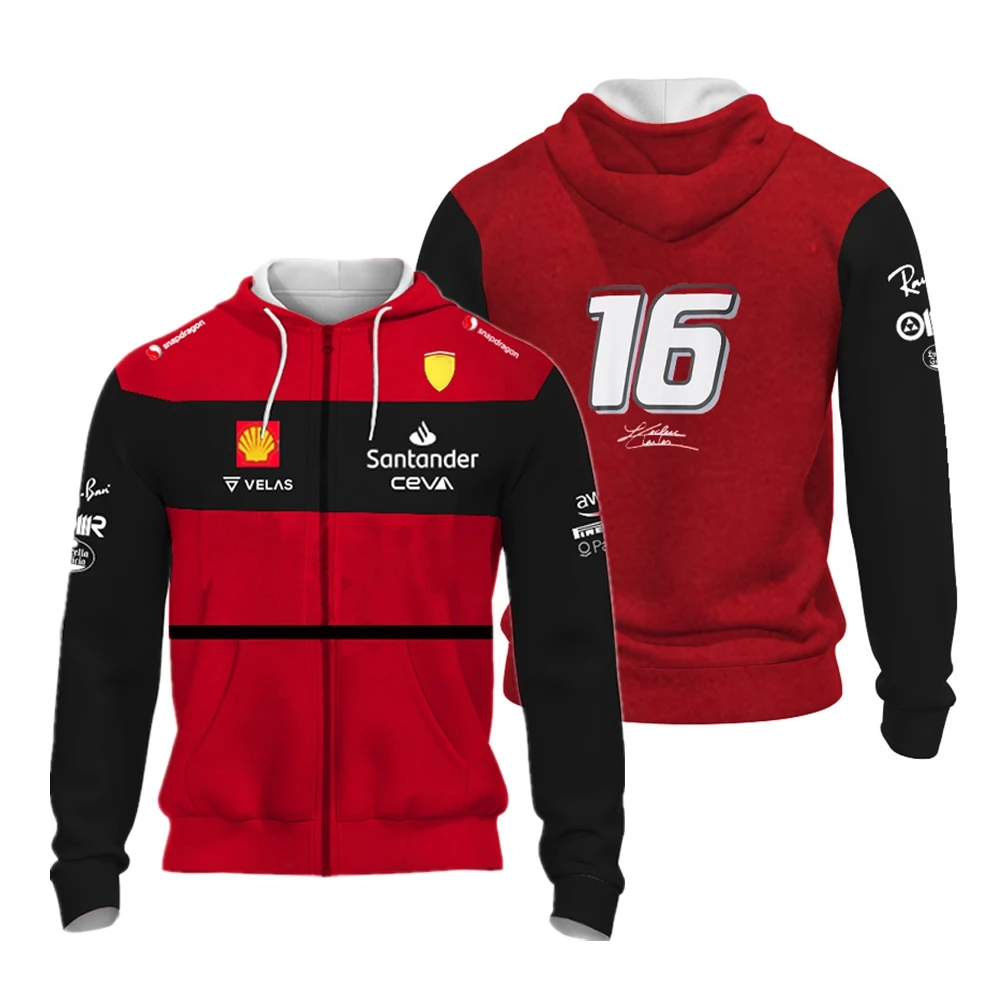

Nuevo No. 55 F1-75 Racing F1 Team Red Racing Followers Love Hoodies Outdoor Extreme Sports Fans Zip Shirts