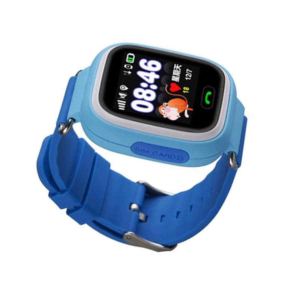 

GPS детские часы Q90 Детские Смарт-часы детские анти-потерянные наручные часы SOS местоположение устройства трекер умные часы