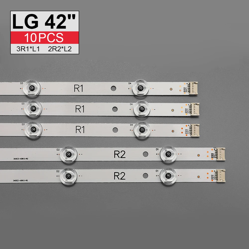 10 шт. светодиодный ная подсветка для LG 42 &quotTV V14 Slim DRT Rev0.6 6916L 1682A 1684A 1683B LC420DUH 42LY970H