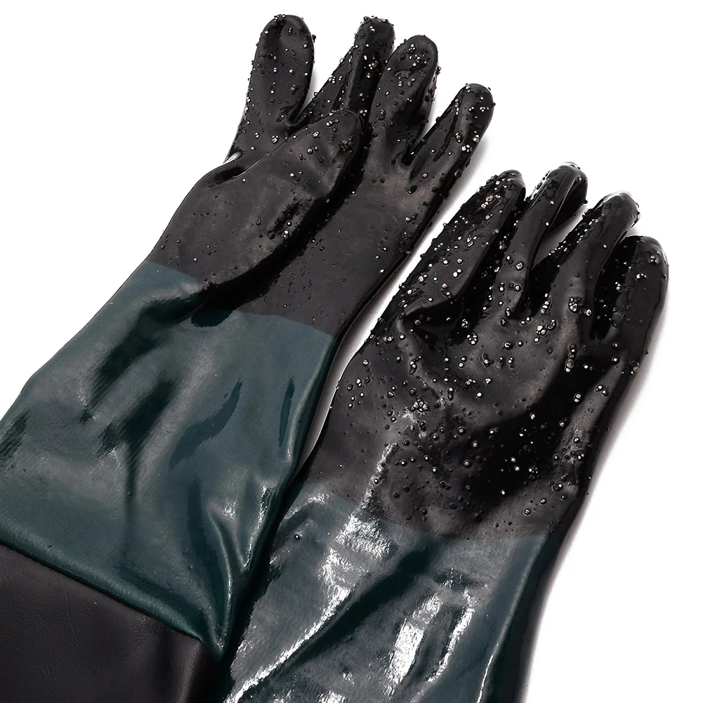 

1 Pair Sandblasting Gloves 23.6×11.8Inch Work Gloves For Sandblaster Sand Blast Cabinet For Better Protection And Clench