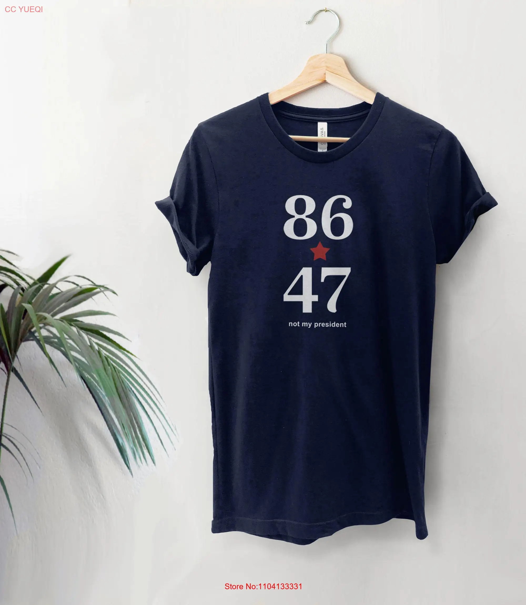 Футболка 86 47 футболка против Трампа а не мой президент с протестом донанда